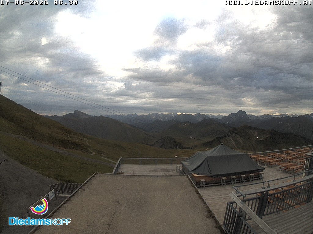 Archiv Foto Webcam Bergstation Diedamskopf, Vorarlberg