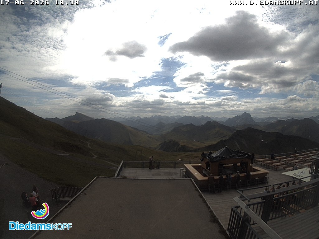 Archiv Foto Webcam Bergstation Diedamskopf, Vorarlberg