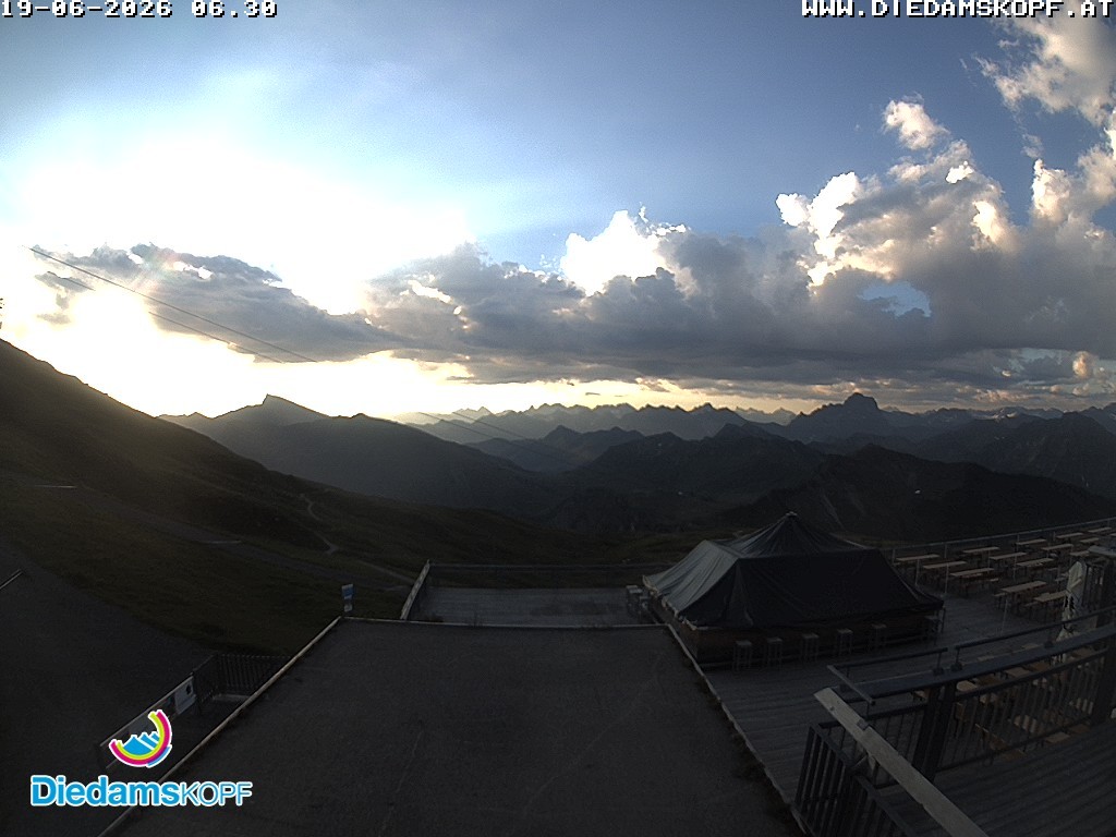 Archiv Foto Webcam Bergstation Diedamskopf, Vorarlberg
