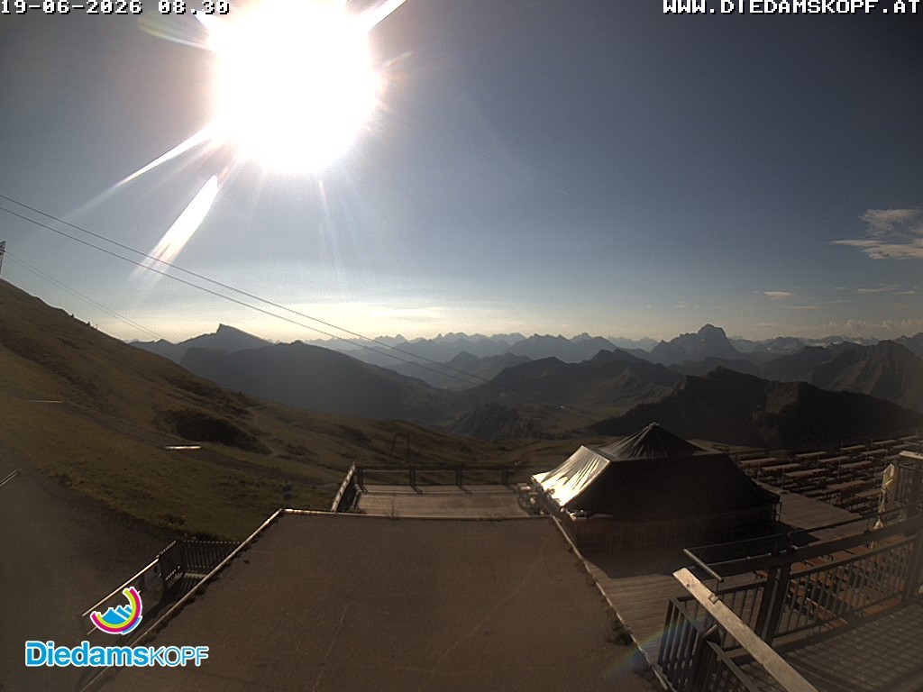 Archiv Foto Webcam Bergstation Diedamskopf, Vorarlberg