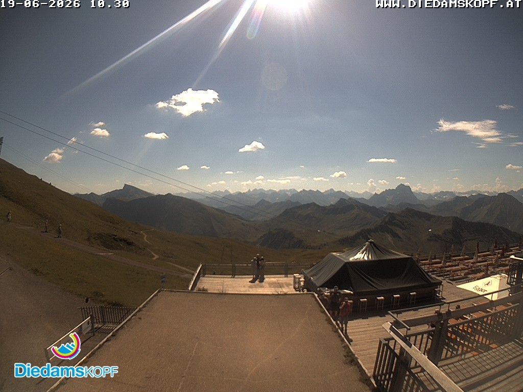 Archiv Foto Webcam Bergstation Diedamskopf, Vorarlberg