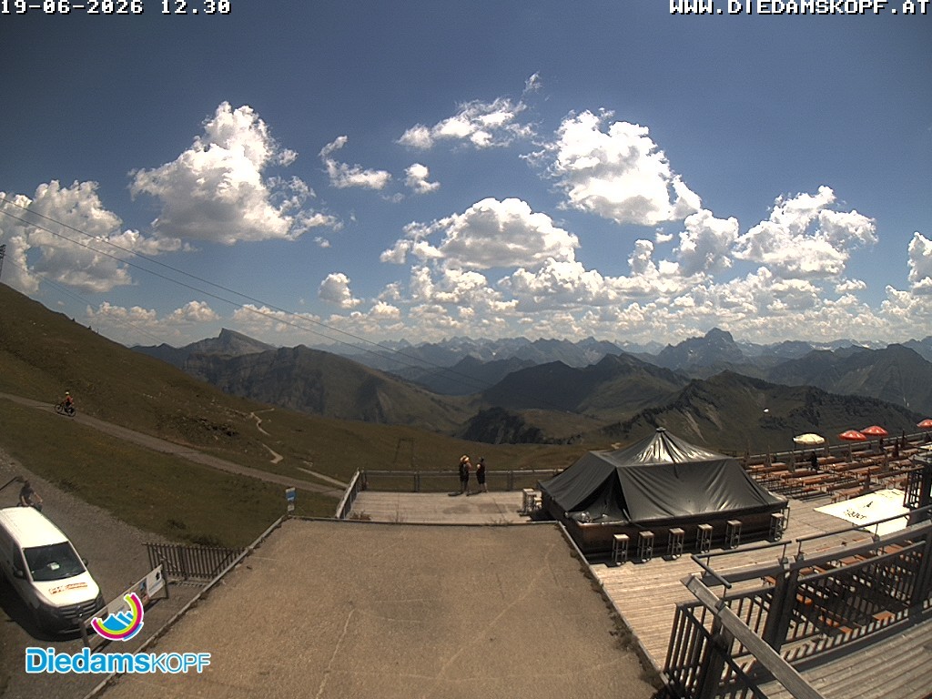 Archiv Foto Webcam Bergstation Diedamskopf, Vorarlberg