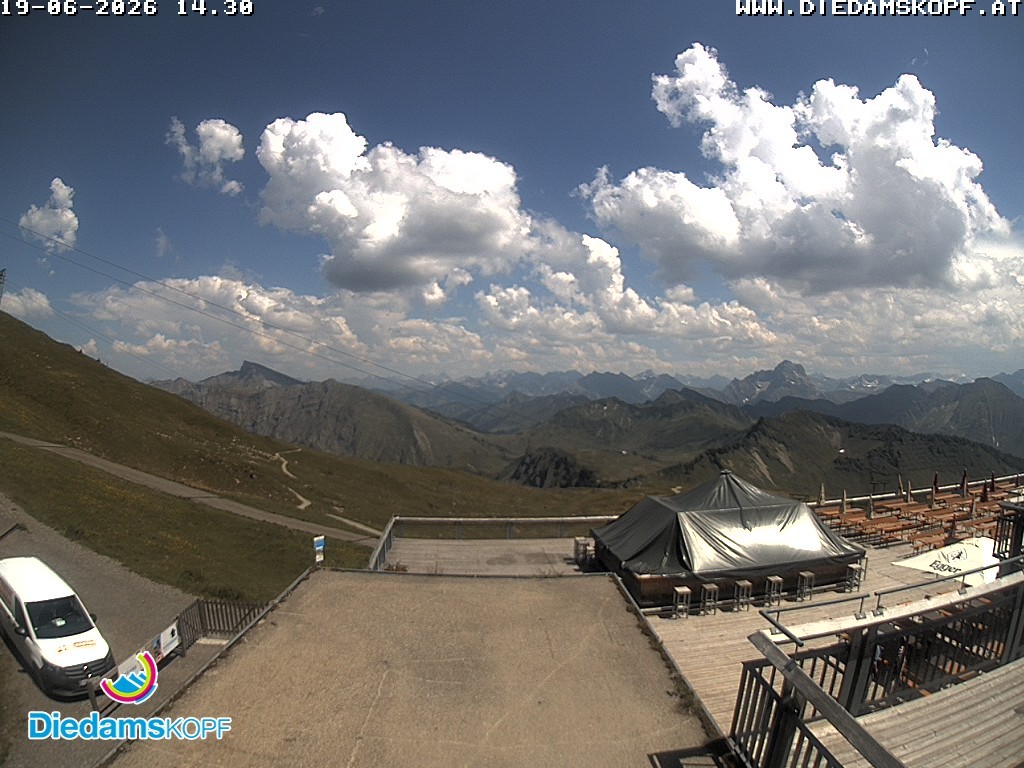 Archiv Foto Webcam Bergstation Diedamskopf, Vorarlberg