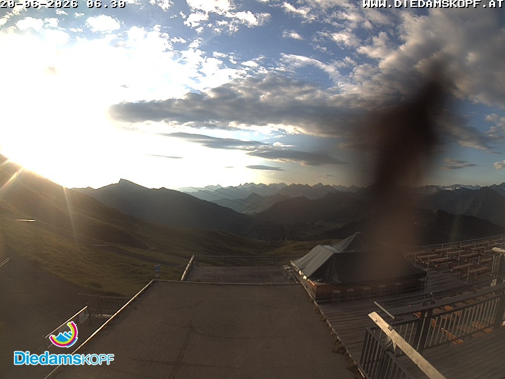 Archived image Webcam mountain station gondola "Diedamskopf", Vorarlberg