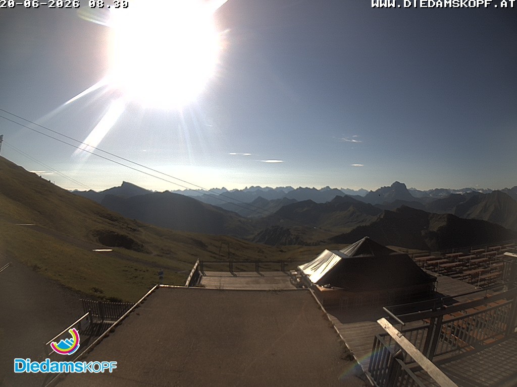 Archived image Webcam mountain station gondola "Diedamskopf", Vorarlberg