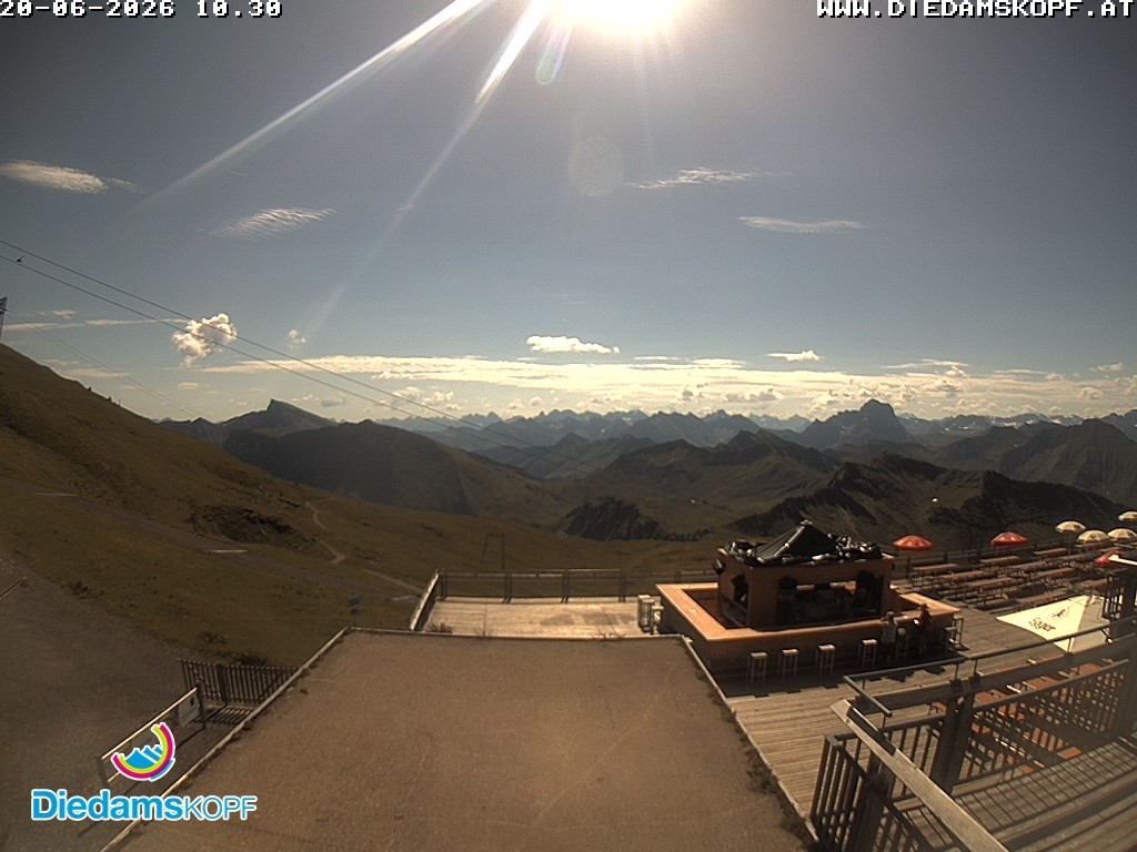 Archived image Webcam mountain station gondola "Diedamskopf", Vorarlberg