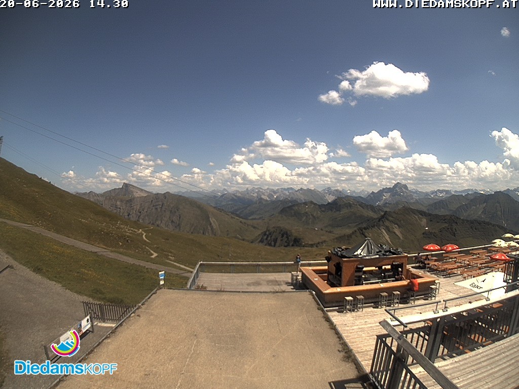 Archiv Foto Webcam Bergstation Diedamskopf, Vorarlberg