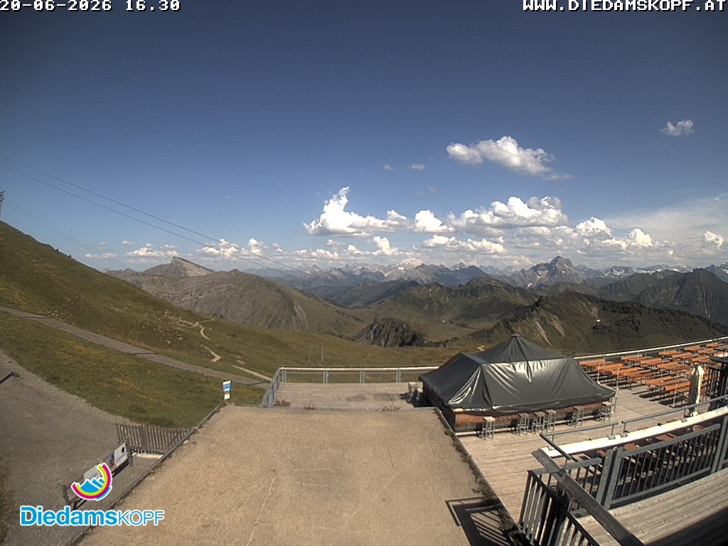 Archiv Foto Webcam Bergstation Diedamskopf, Vorarlberg