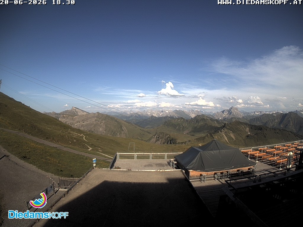 Archiv Foto Webcam Bergstation Diedamskopf, Vorarlberg