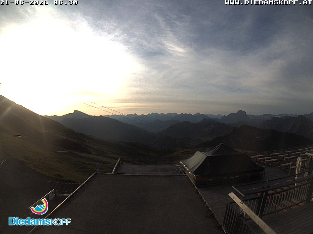 Archiv Foto Webcam Bergstation Diedamskopf, Vorarlberg