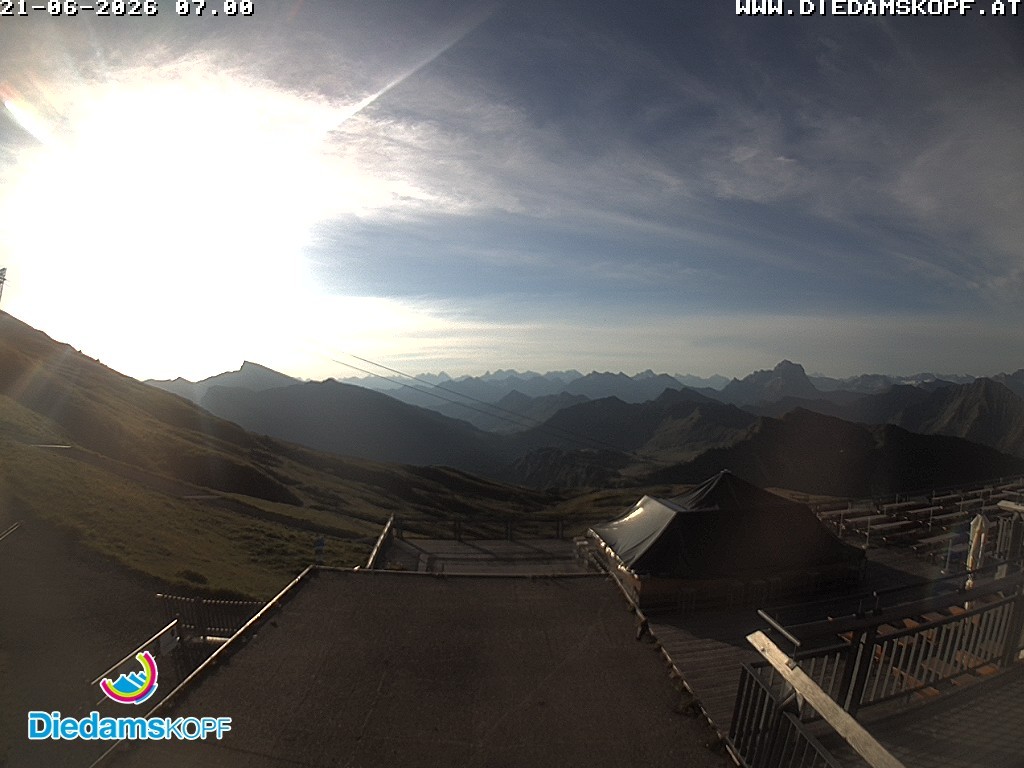 Archiv Foto Webcam Bergstation Diedamskopf, Vorarlberg