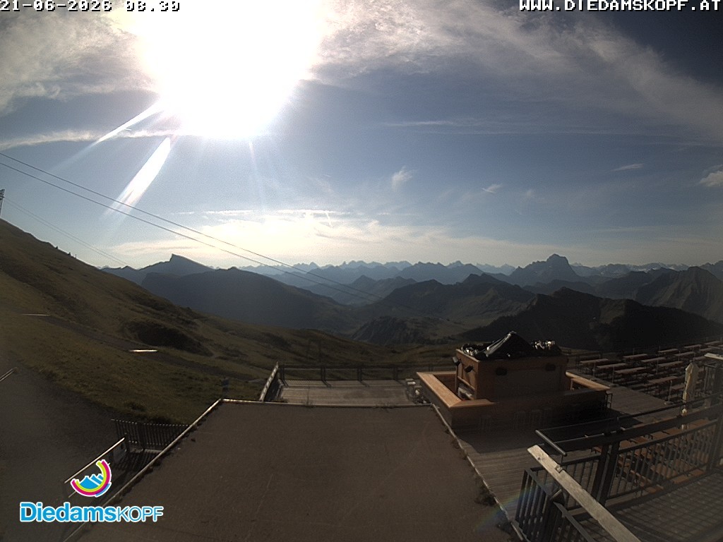 Archiv Foto Webcam Bergstation Diedamskopf, Vorarlberg