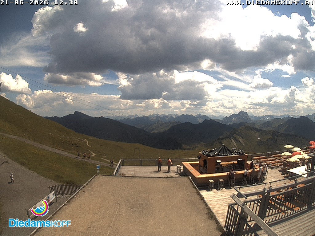 Archiv Foto Webcam Bergstation Diedamskopf, Vorarlberg