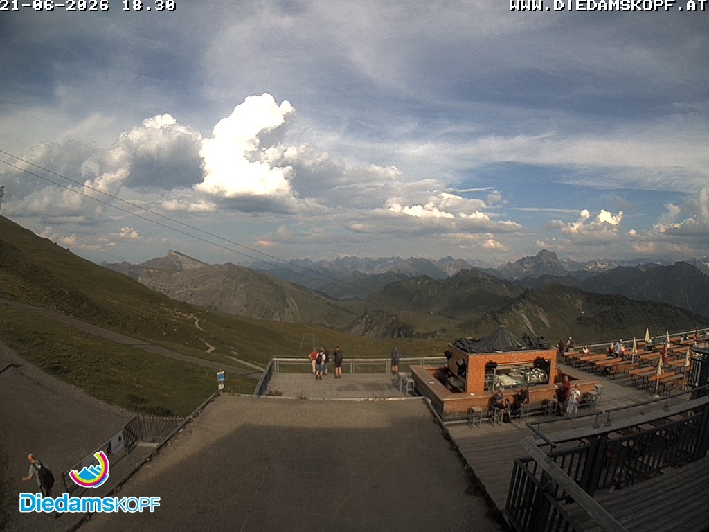 Archiv Foto Webcam Bergstation Diedamskopf, Vorarlberg