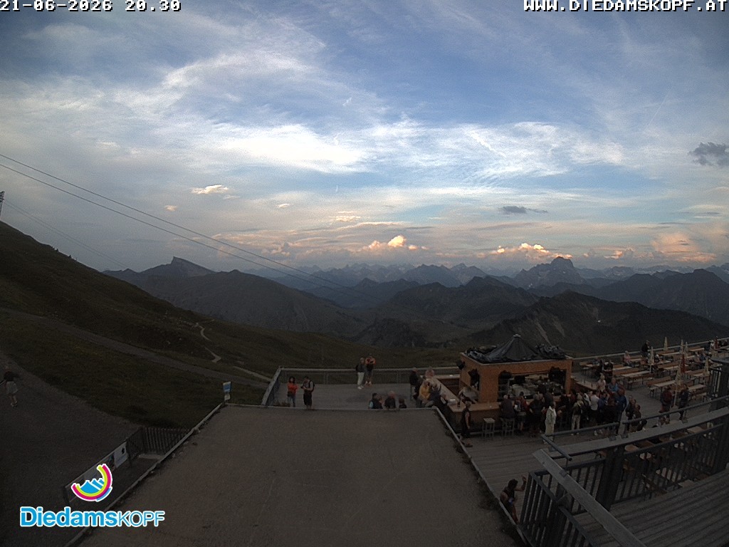 Archiv Foto Webcam Bergstation Diedamskopf, Vorarlberg