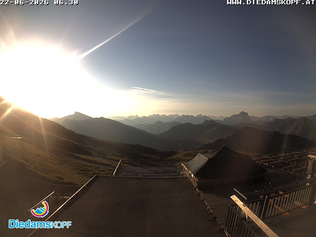 Archiv Foto Webcam Bergstation Diedamskopf, Vorarlberg
