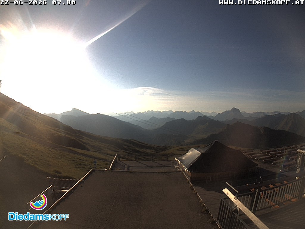 Archiv Foto Webcam Bergstation Diedamskopf, Vorarlberg