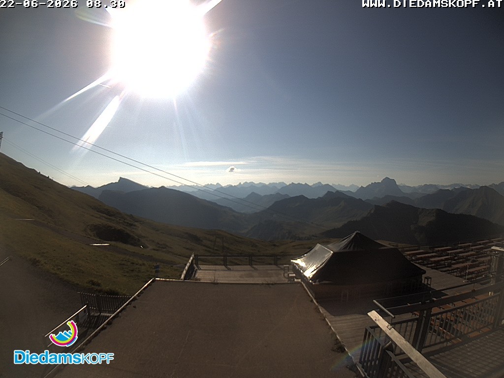 Archiv Foto Webcam Bergstation Diedamskopf, Vorarlberg