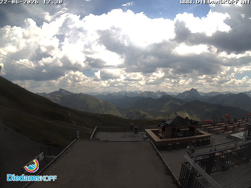 Archiv Foto Webcam Bergstation Diedamskopf, Vorarlberg