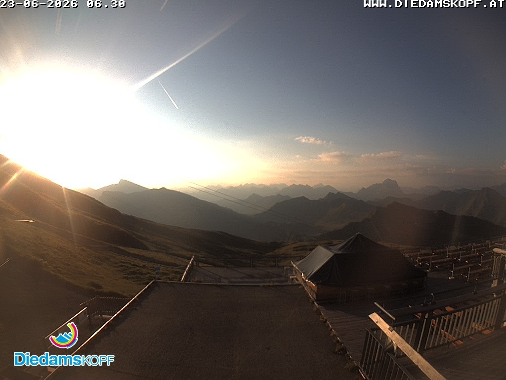 Archiv Foto Webcam Bergstation Diedamskopf, Vorarlberg