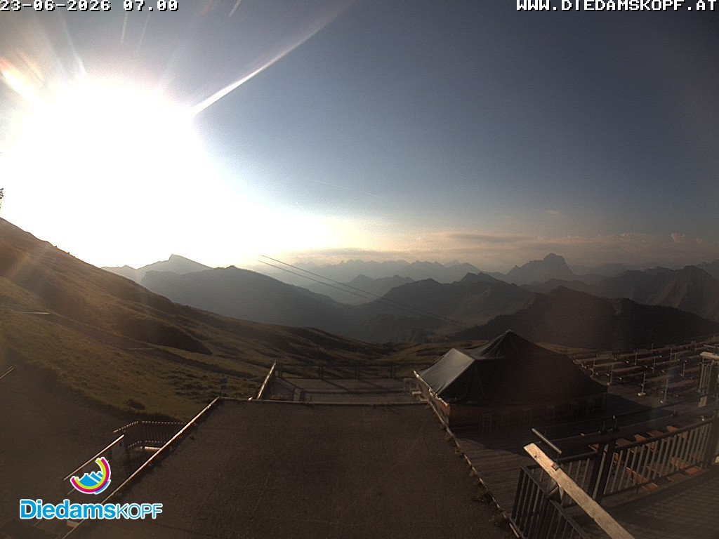 Archiv Foto Webcam Bergstation Diedamskopf, Vorarlberg