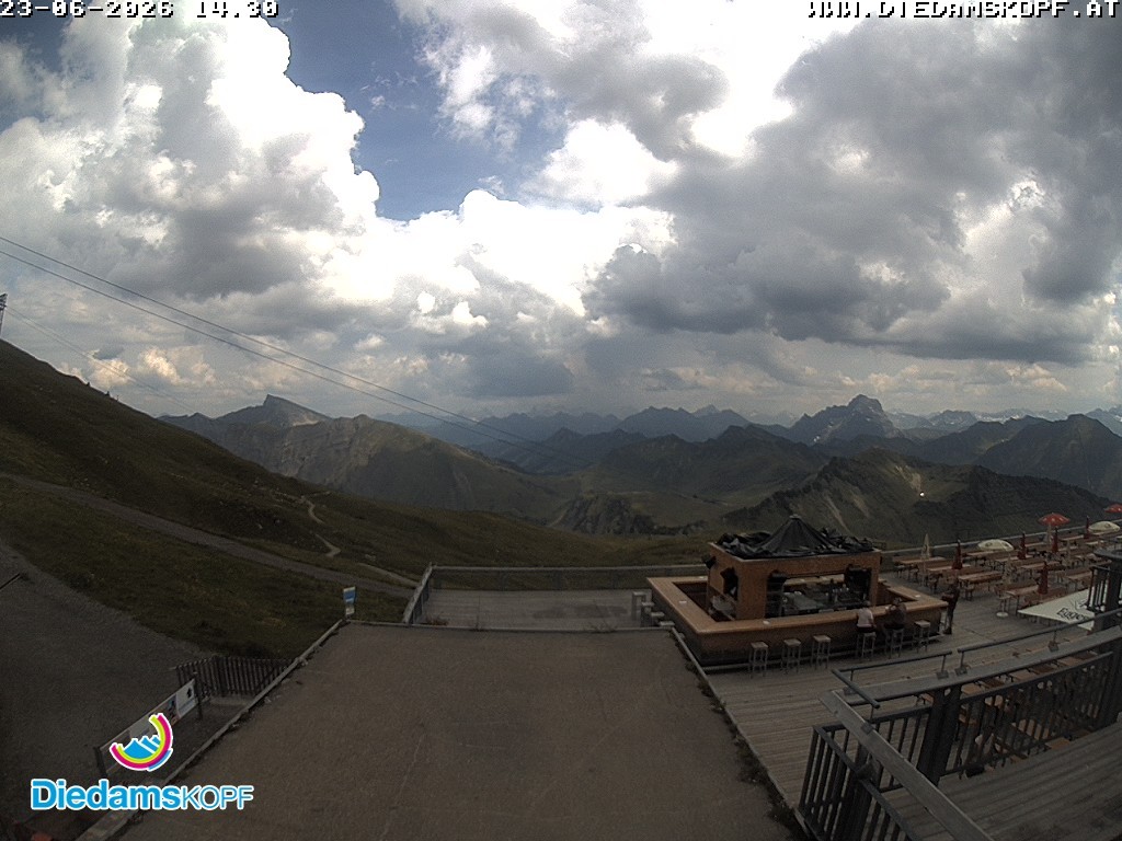 Archiv Foto Webcam Bergstation Diedamskopf, Vorarlberg