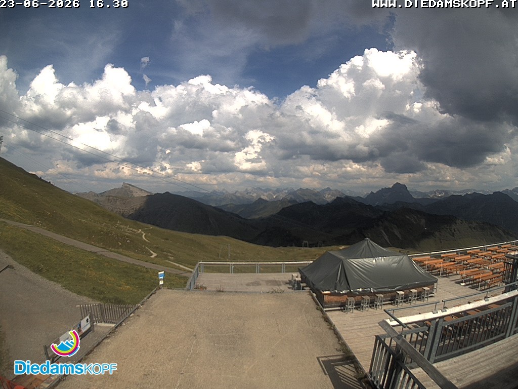 Archiv Foto Webcam Bergstation Diedamskopf, Vorarlberg