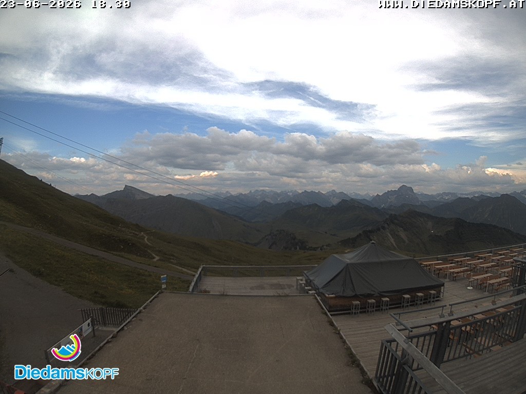 Archiv Foto Webcam Bergstation Diedamskopf, Vorarlberg
