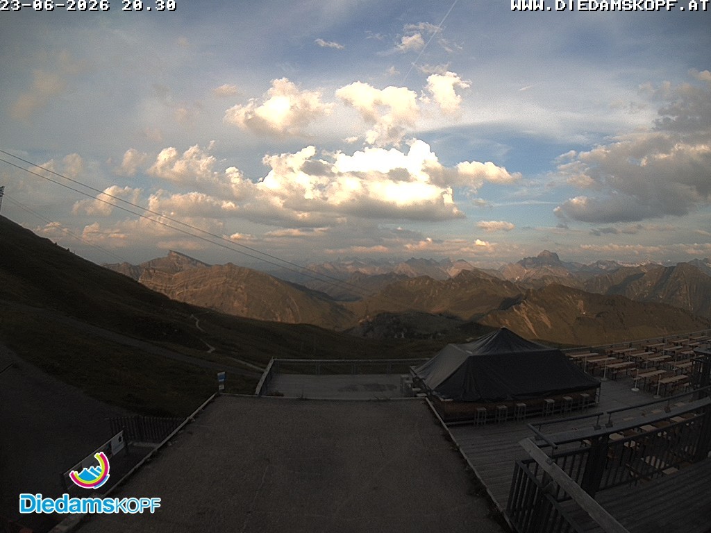 Archiv Foto Webcam Bergstation Diedamskopf, Vorarlberg