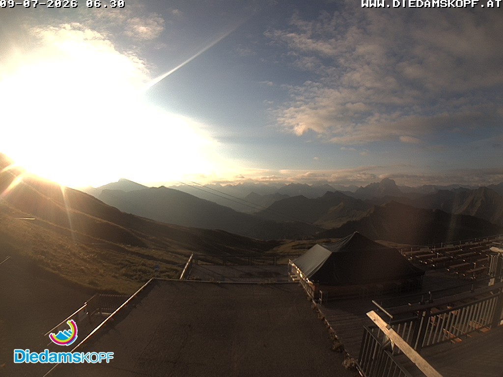 Archiv Foto Webcam Bergstation Diedamskopf, Vorarlberg