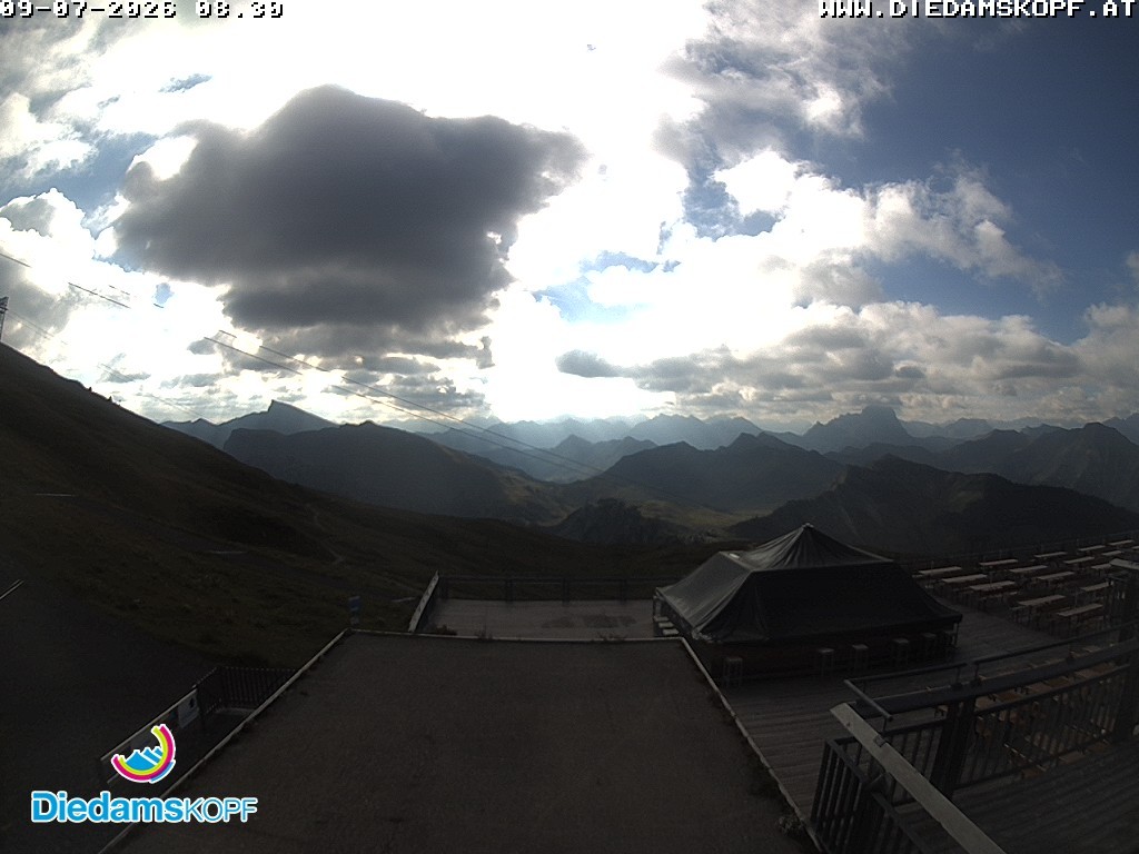 Archiv Foto Webcam Bergstation Diedamskopf, Vorarlberg