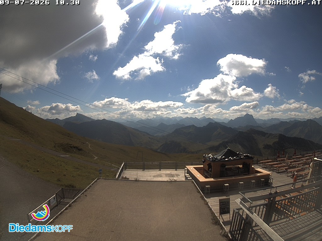 Archiv Foto Webcam Bergstation Diedamskopf, Vorarlberg
