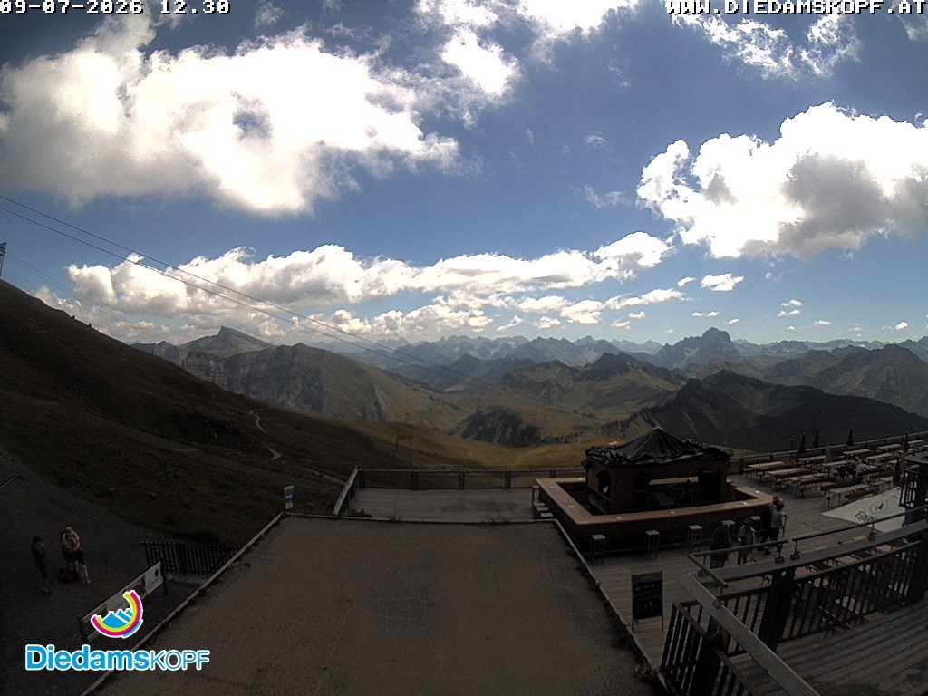 Archiv Foto Webcam Bergstation Diedamskopf, Vorarlberg