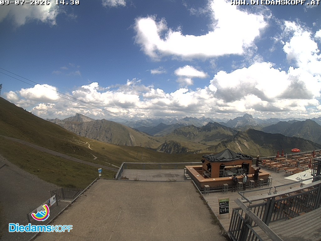 Archiv Foto Webcam Bergstation Diedamskopf, Vorarlberg