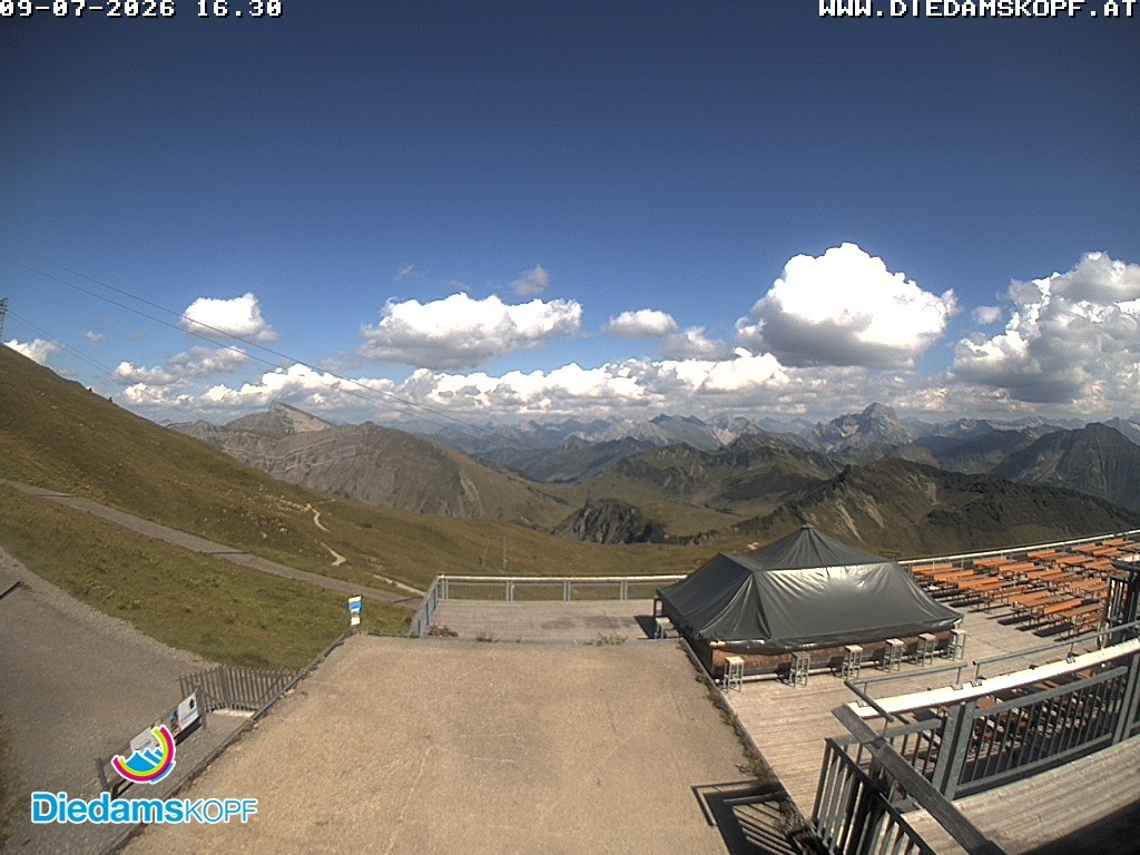 Archiv Foto Webcam Bergstation Diedamskopf, Vorarlberg