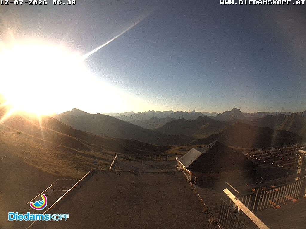 Archived image Webcam mountain station gondola "Diedamskopf", Vorarlberg