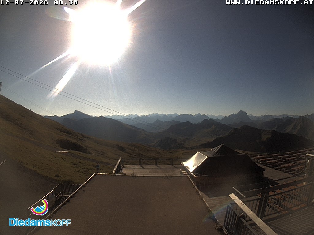 Archived image Webcam mountain station gondola "Diedamskopf", Vorarlberg