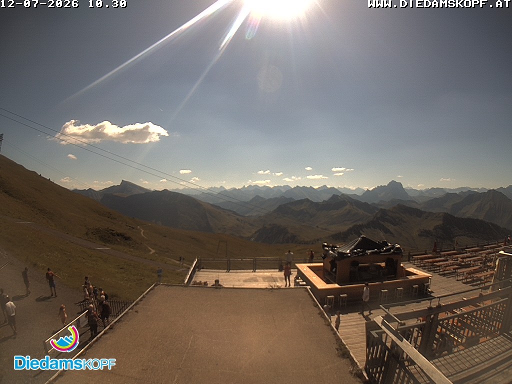 Archived image Webcam mountain station gondola "Diedamskopf", Vorarlberg