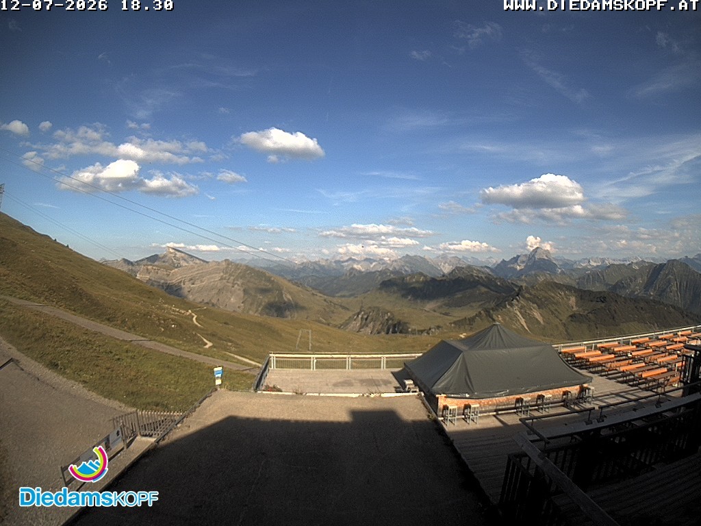 Archived image Webcam mountain station gondola "Diedamskopf", Vorarlberg