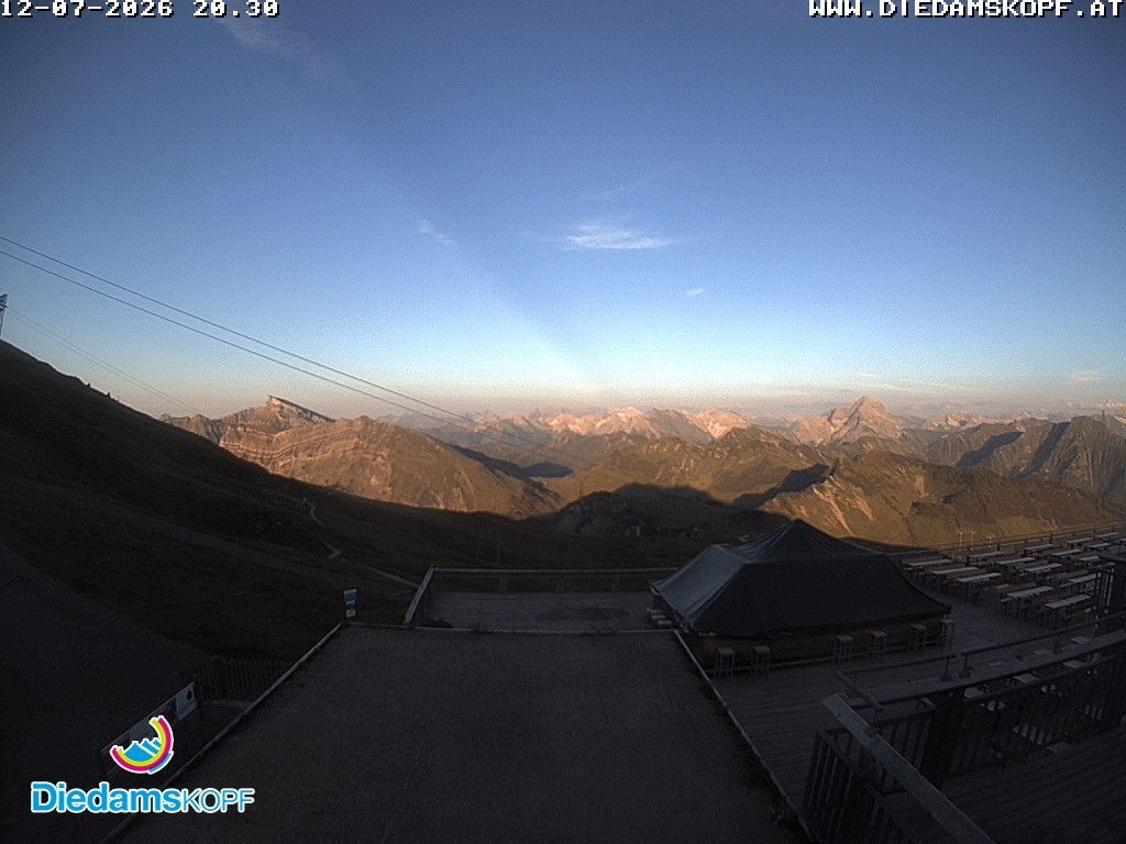 Archived image Webcam mountain station gondola "Diedamskopf", Vorarlberg