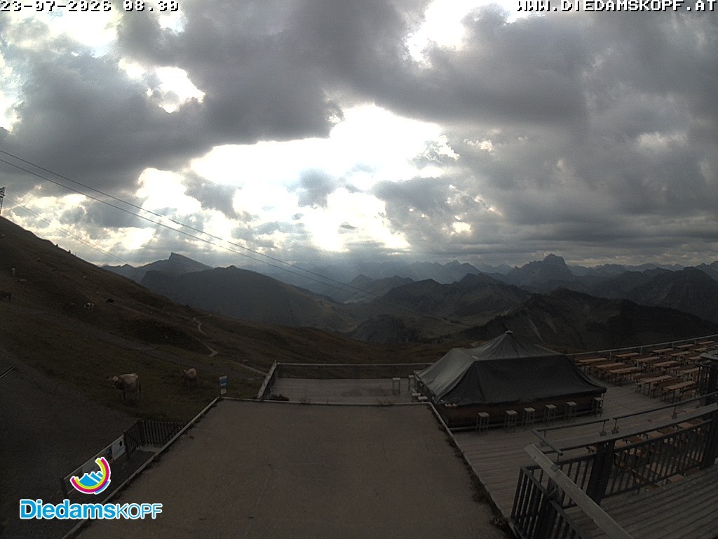 Archiv Foto Webcam Bergstation Diedamskopf, Vorarlberg