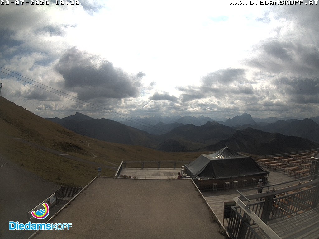 Archiv Foto Webcam Bergstation Diedamskopf, Vorarlberg