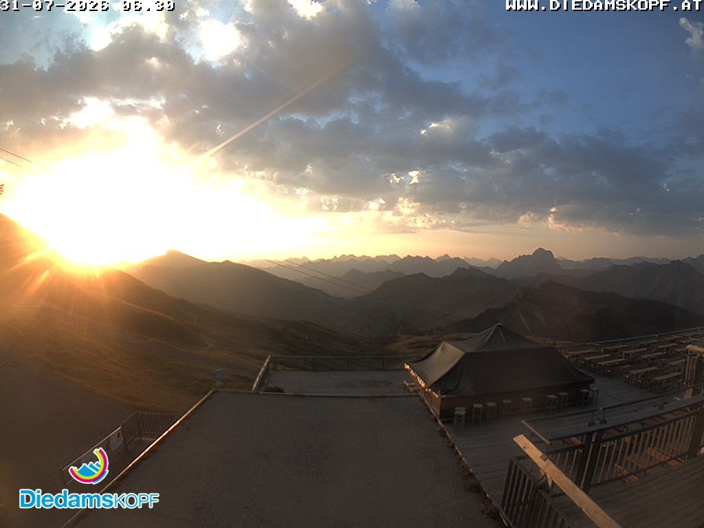 Archiv Foto Webcam Bergstation Diedamskopf, Vorarlberg
