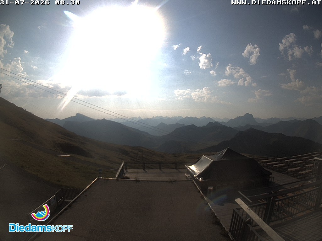 Archiv Foto Webcam Bergstation Diedamskopf, Vorarlberg
