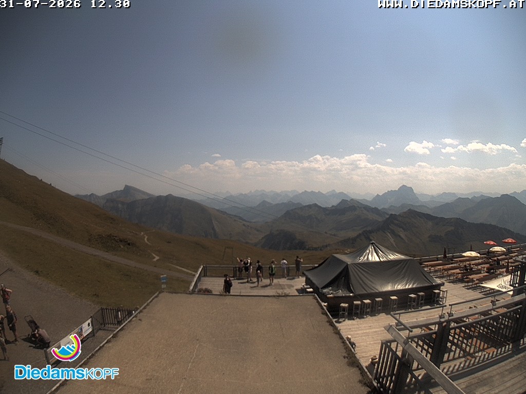 Archiv Foto Webcam Bergstation Diedamskopf, Vorarlberg