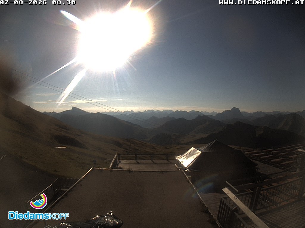 Archiv Foto Webcam Bergstation Diedamskopf, Vorarlberg
