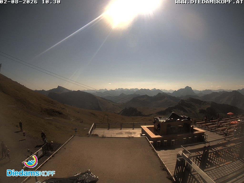 Archiv Foto Webcam Bergstation Diedamskopf, Vorarlberg