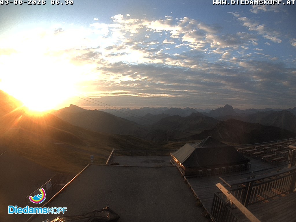 Archiv Foto Webcam Bergstation Diedamskopf, Vorarlberg