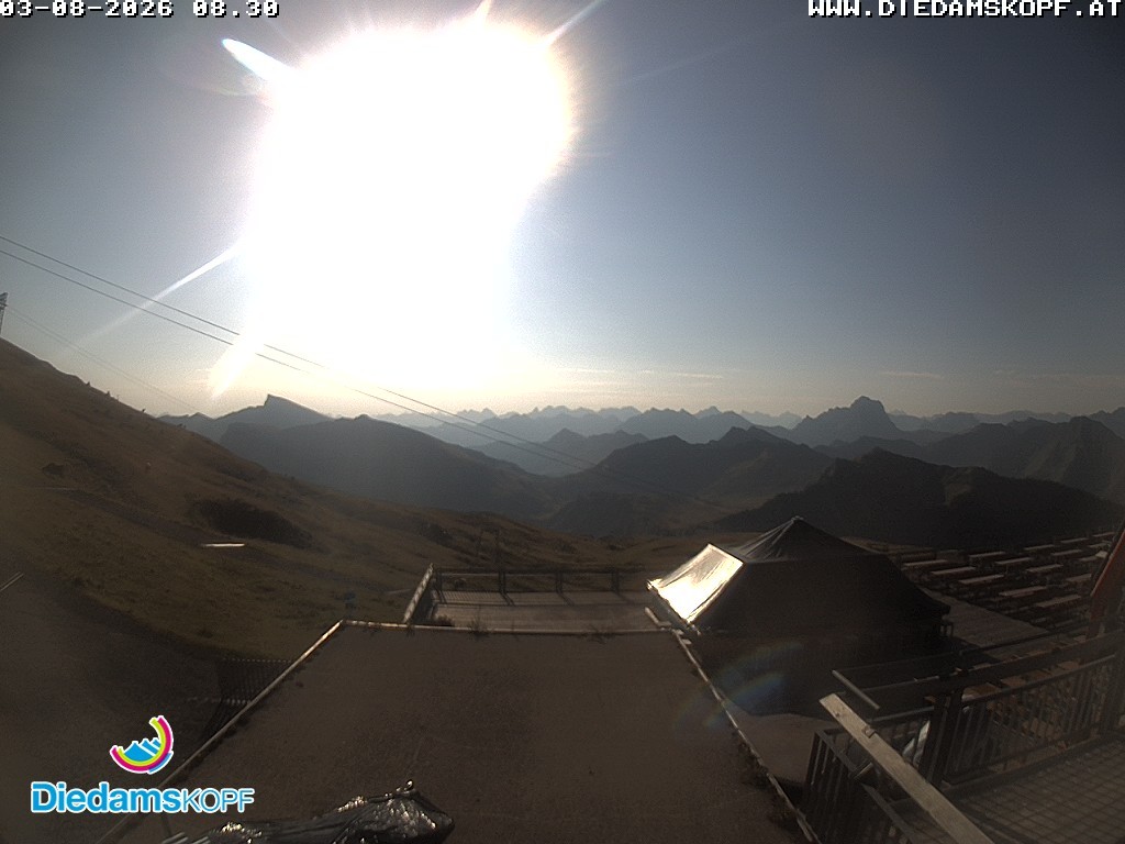 Archiv Foto Webcam Bergstation Diedamskopf, Vorarlberg