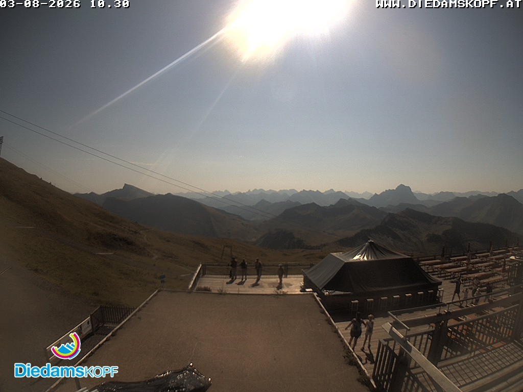 Archiv Foto Webcam Bergstation Diedamskopf, Vorarlberg